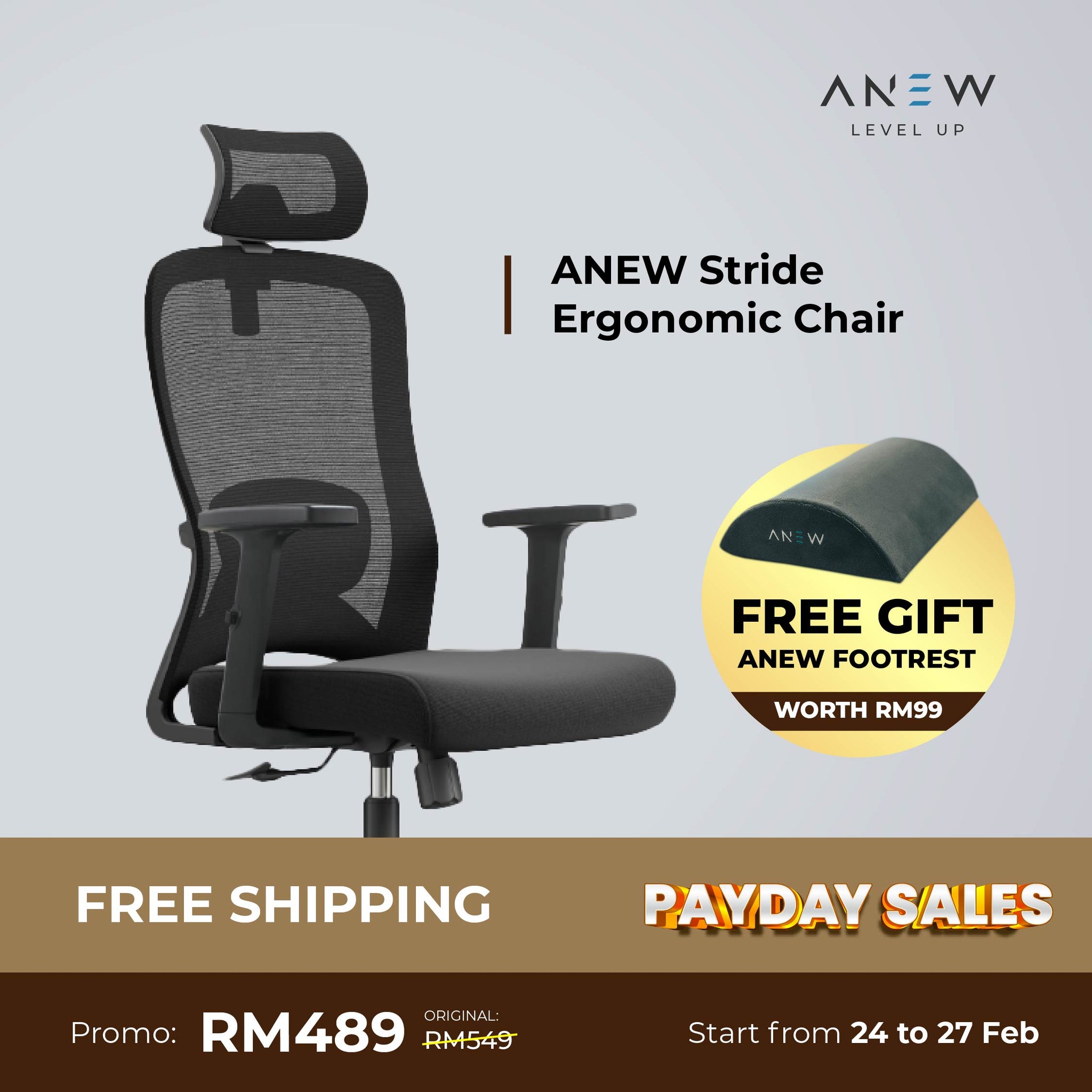 ANEW Stride Ergonomic Chair