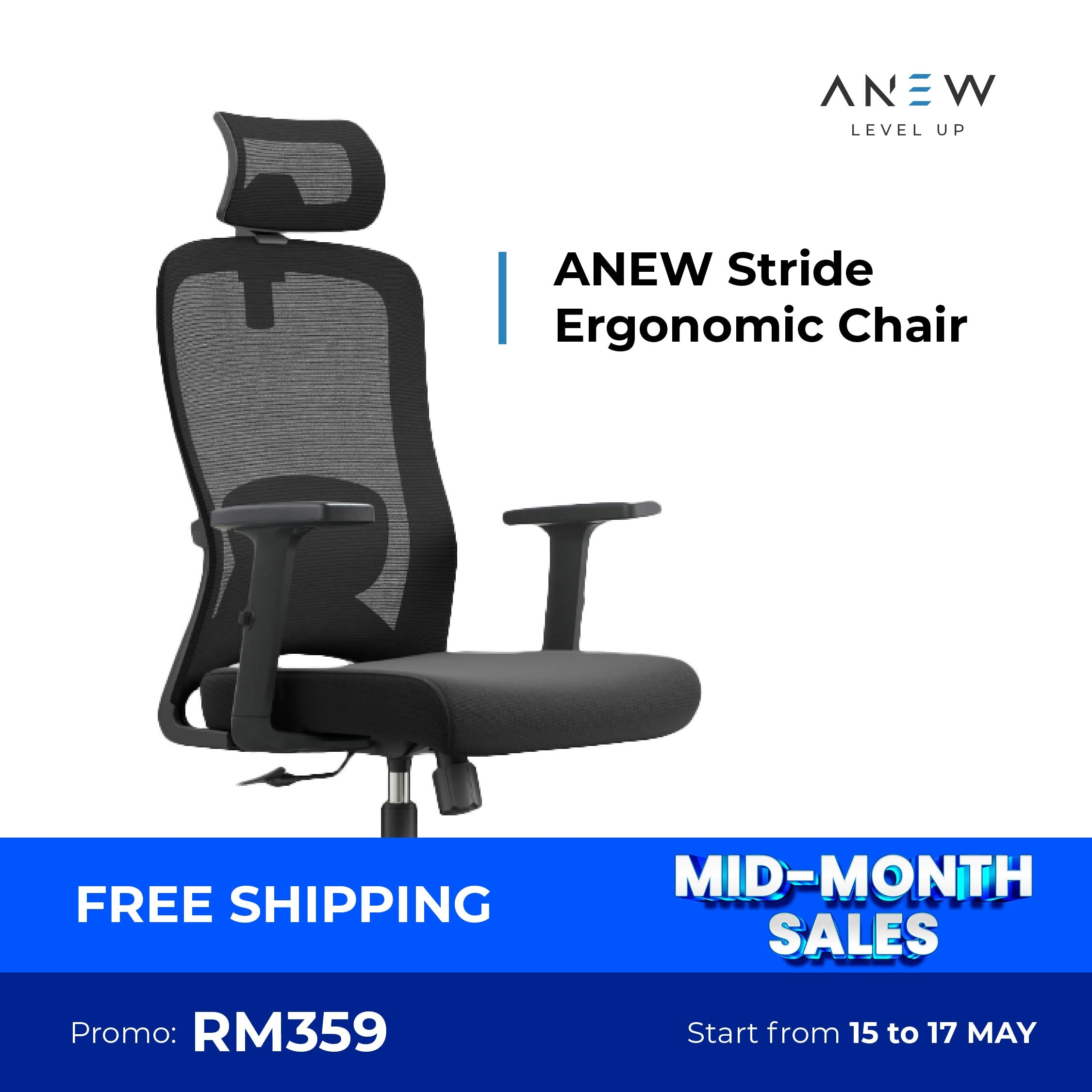 ANEW Stride Ergonomic Chair
