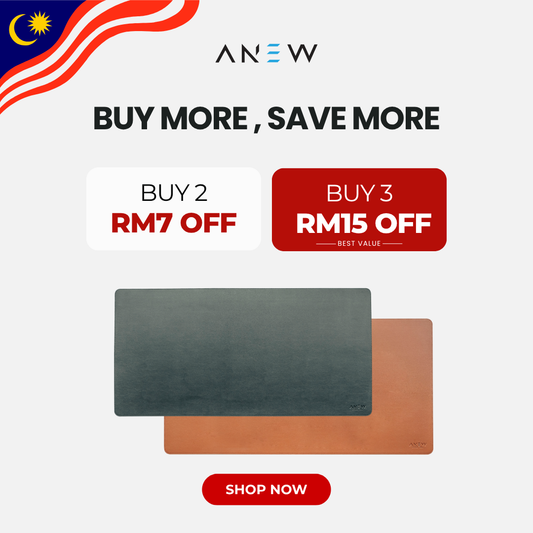 ANEW Premium PU Leather Desk Mat