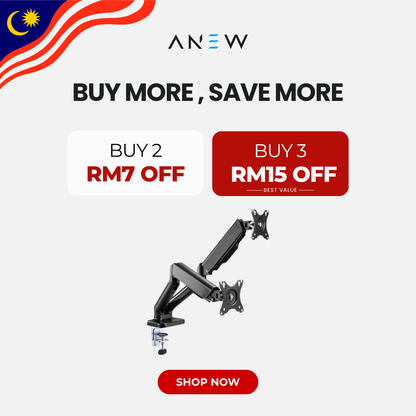 ANEW Gas Spring Dual Monitor Arm
