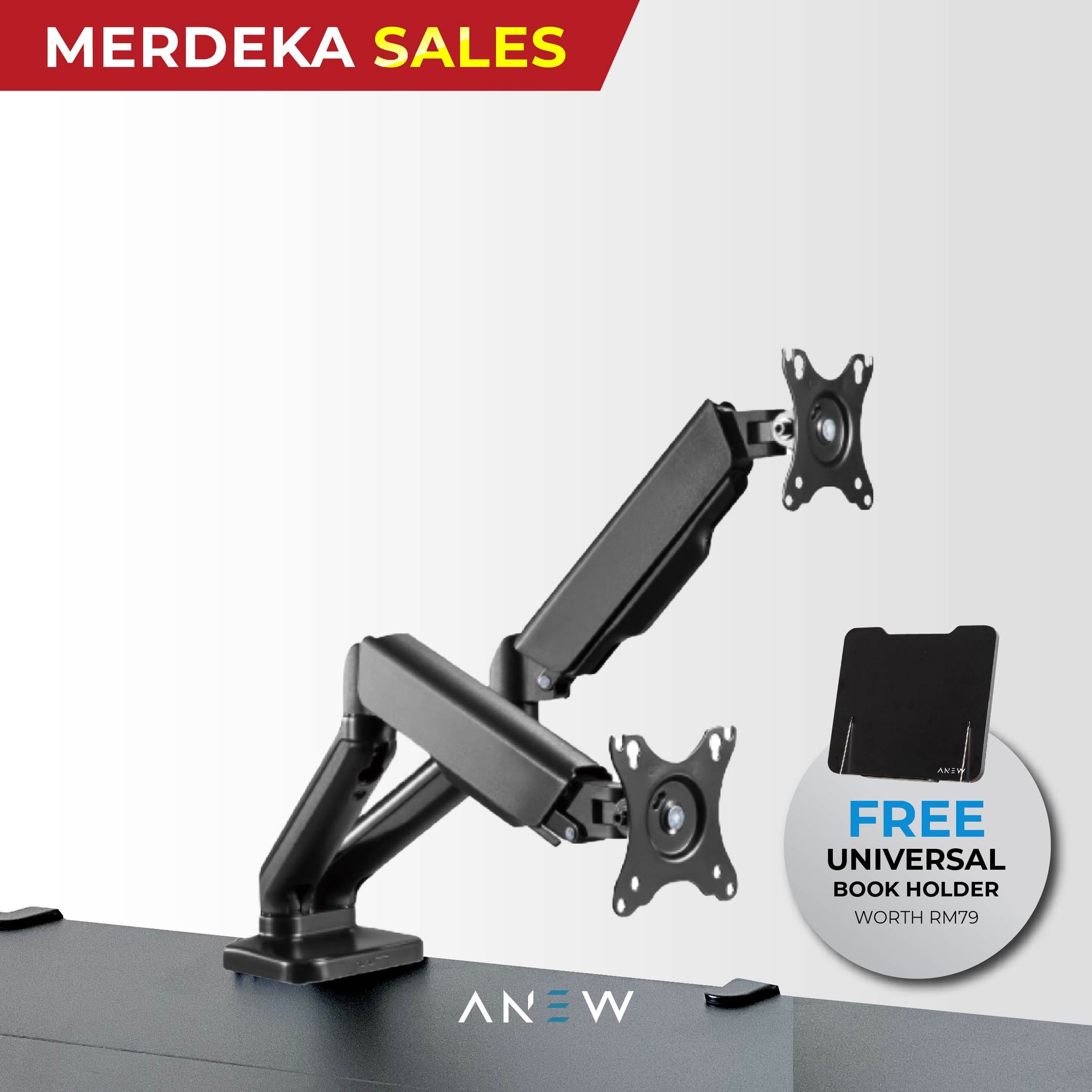 ANEW Gas Spring Dual Monitor Arm