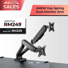 Load image into Gallery viewer, ANEW Gas Spring Dual Monitor Arm
