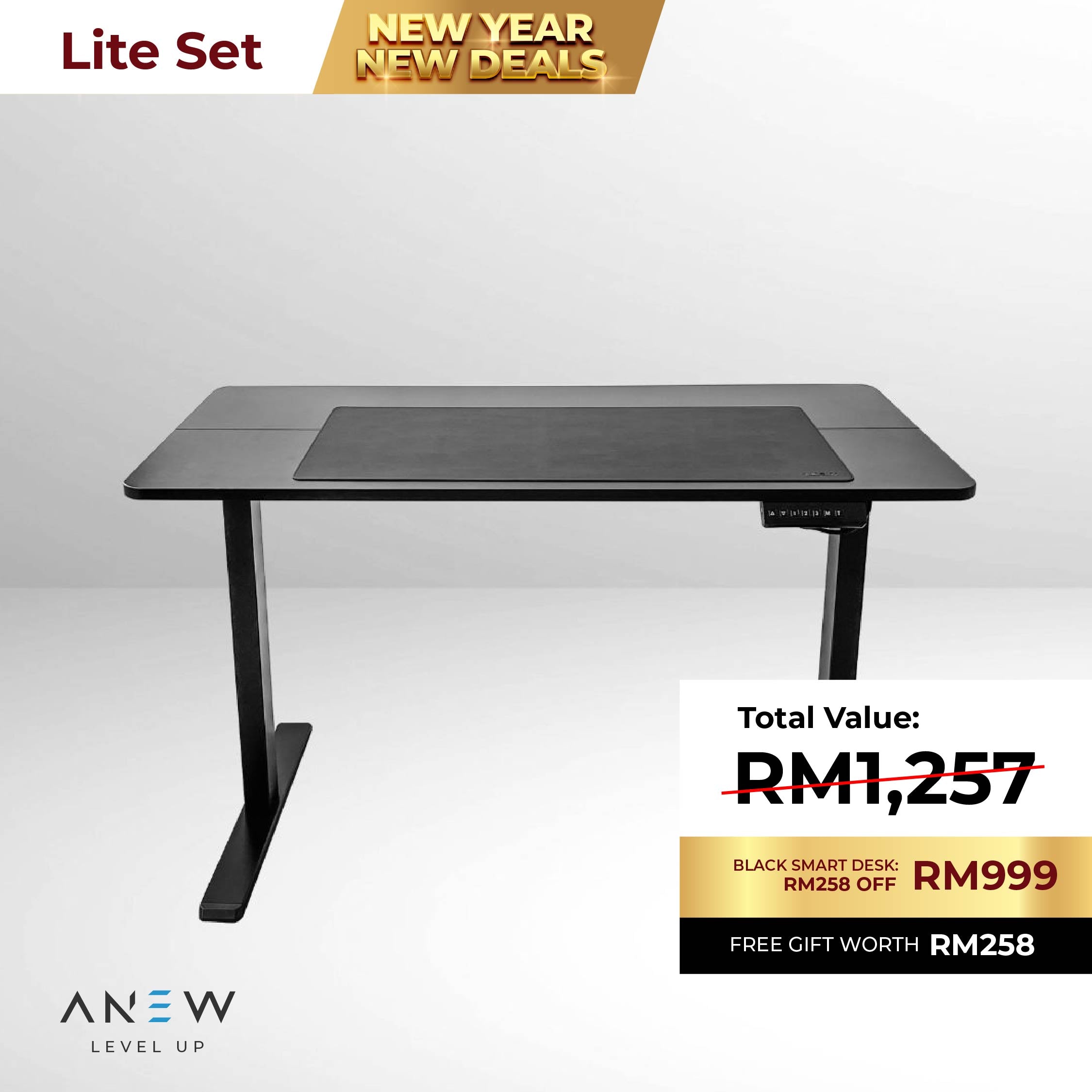 ANEW Standard Smart Desk - Lite Set c/w Free Gift worth RM258