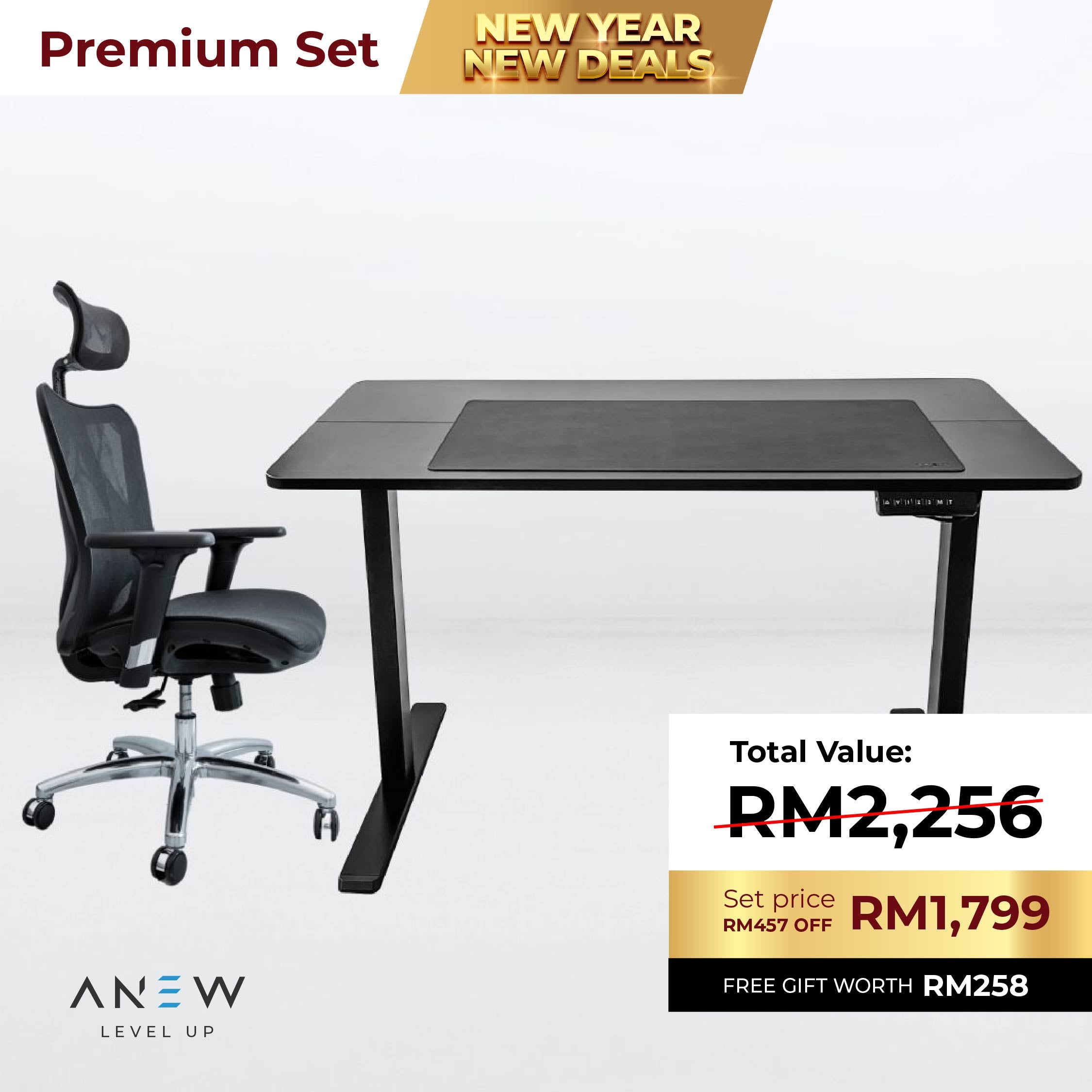 ANEW Standard Smart Desk - Premium Set c/w Free Gift worth RM258