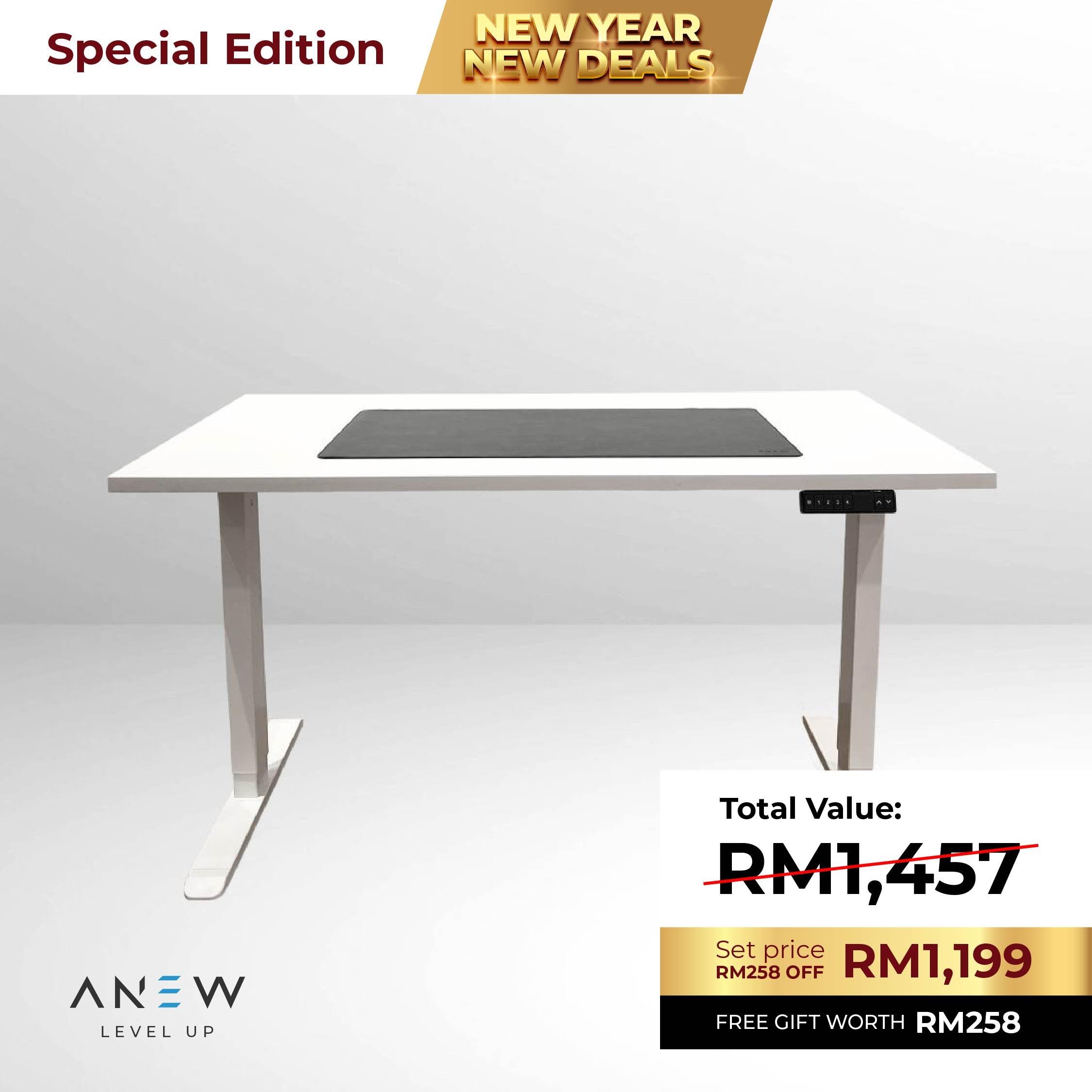 ANEW Standard Smart Desk - Special Edition c/w Free Gift worth RM258