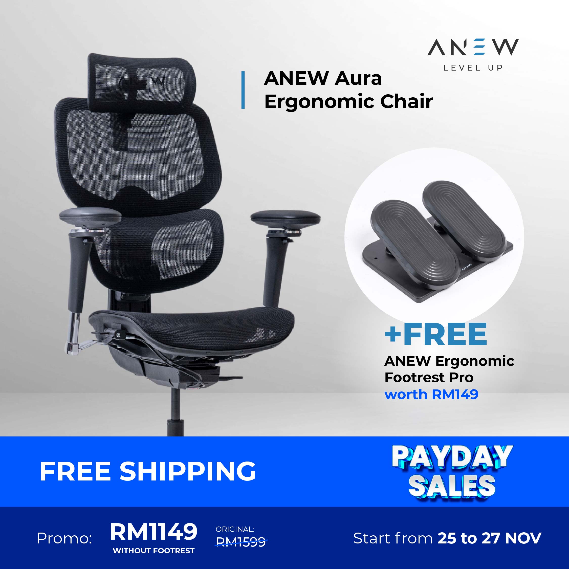 [NEW LAUNCH] ANEW AURA Ergonomic Chair